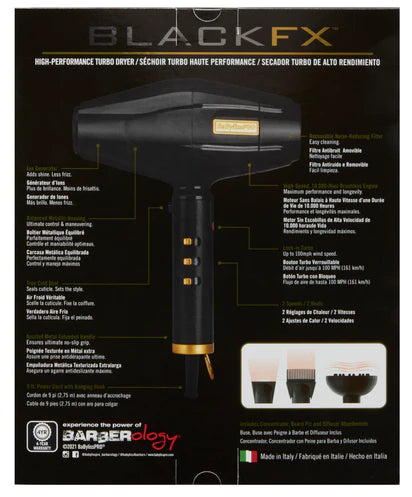 BaBylissPRO Influencer Collection Dryer BLACKFX