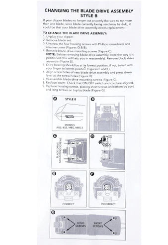 Andis Replacement Blade Drive Assembly