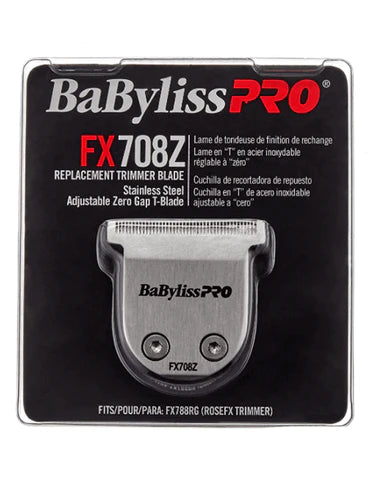 BaBylissPRO Stainless Steel Adjustable Zero Gab Replacement T-Blade Fits FX788RG (RoseFX Trimmer)