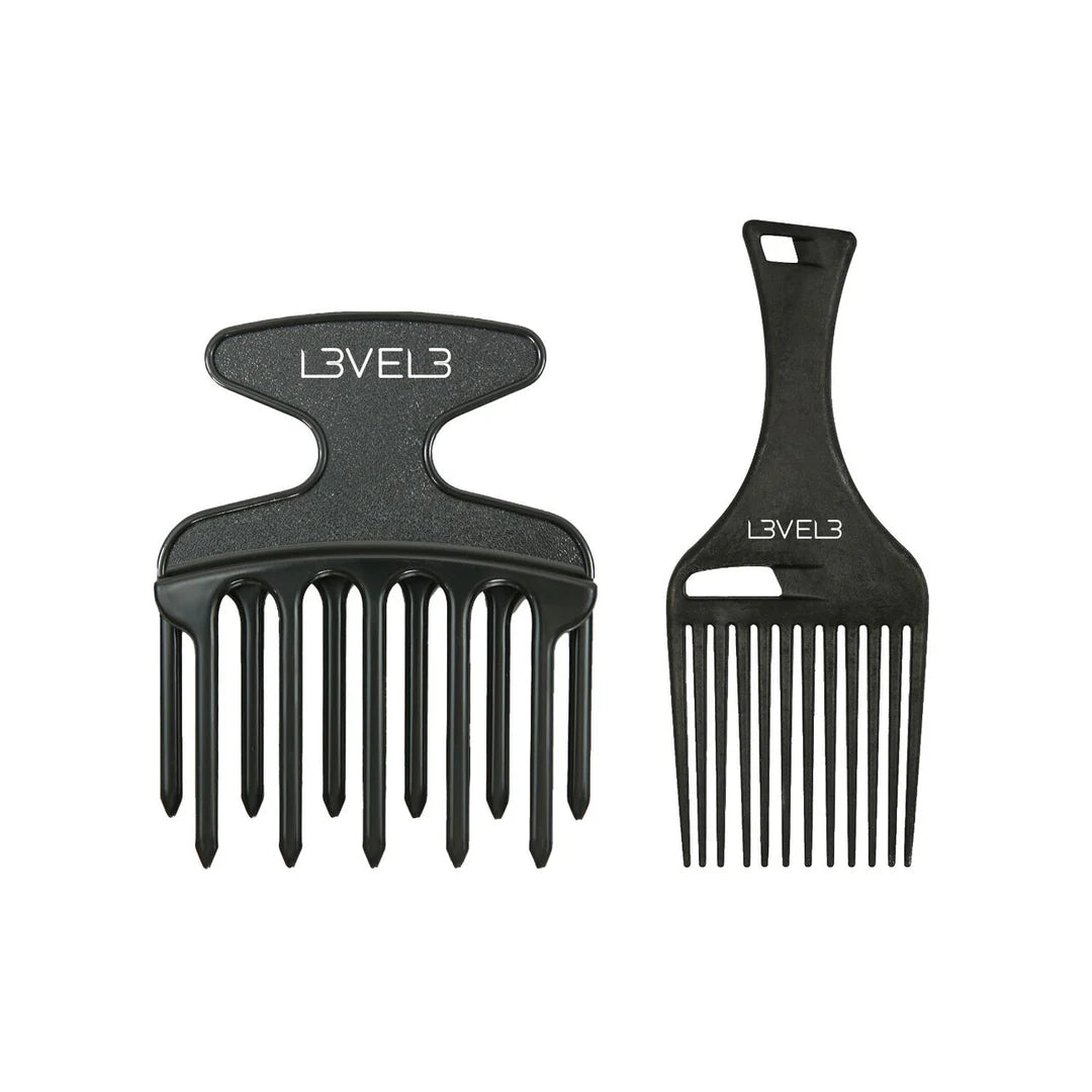 L3VEL3 Hair Pick Comb Set