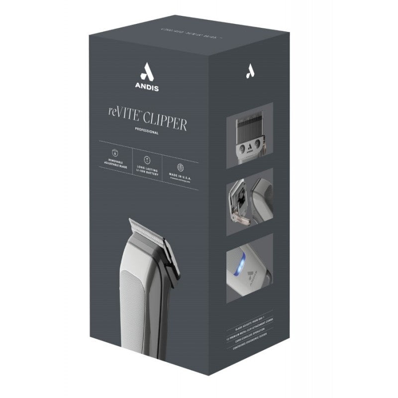 ANDIS REVITE CLIPPER W/ TAPER BLADE - GREY