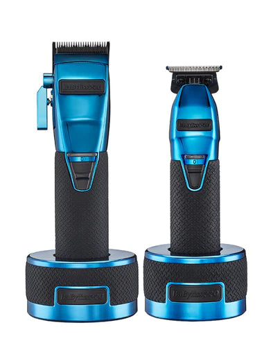 BaBylissPRO BlueFX Boost+ Lithium Clipper & Skeleton Trimmer w/ Charging Base Sets - Limited Edition...