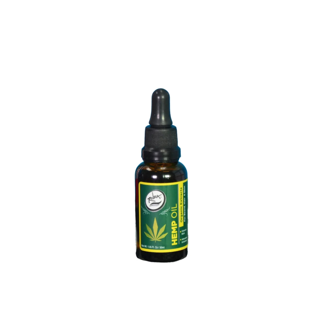 Rolda - Hemp Oil For Beard Hair | Ideal For Sensitive Skin, Antioxidant Rich, Fight Dry & Itchy Beard, Non-greasy, Organic Extract