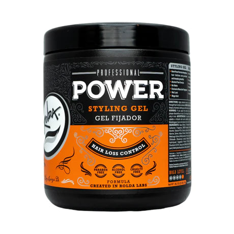 Rolda - Power Hair Styling Gel | Hair-Loss Control, Mega-Strong Hold, High Shine, Wet Look, Alcohol-free, Paraben-free, Flake-free